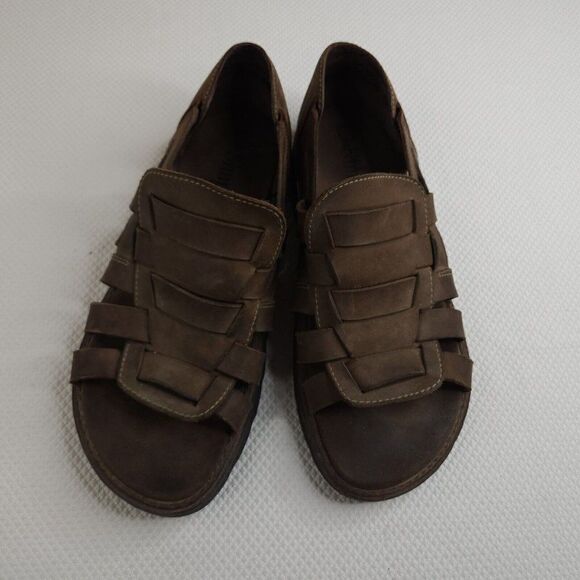 Vintage 90s Grunge Mens 12 Sandals Brown Fishman Simple Brand Lug Soles main image 7